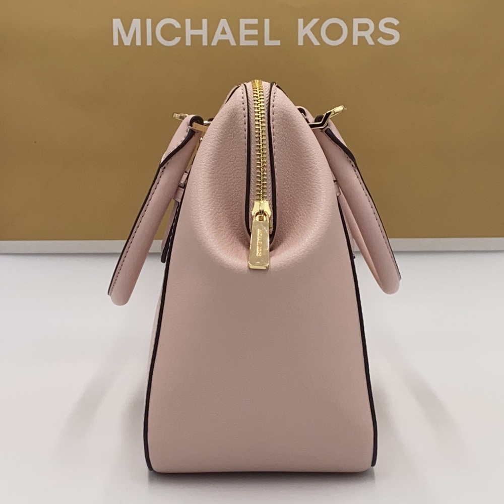 MICHAEL KORS CHARLOTTE LARGE SATCHEL POWDER BLUSH - Picture 6 of 15
